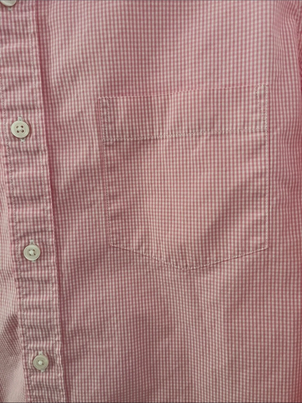 J. Crew Pink Micro-Check Button-Down Shirt